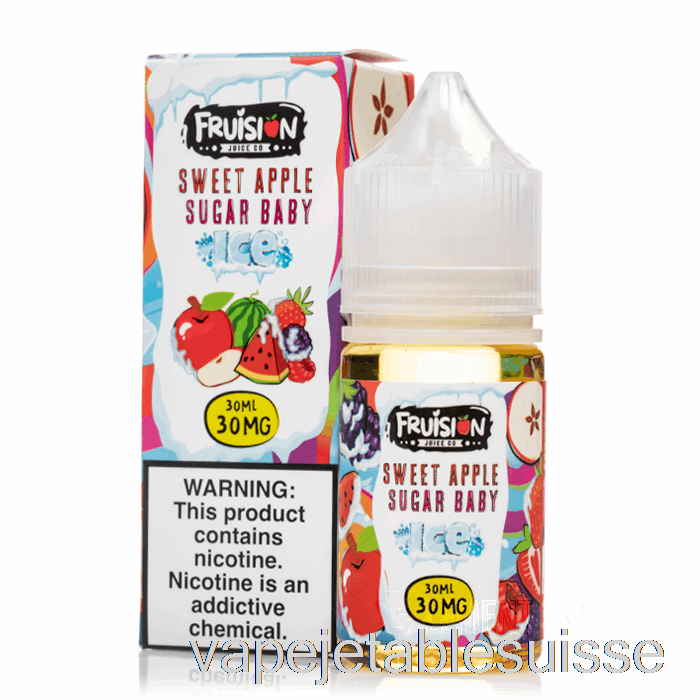 Vape Suisse Pomme Sucrée Glacée Sucre Bébé - Sels De Fruits - 30ml 30mg